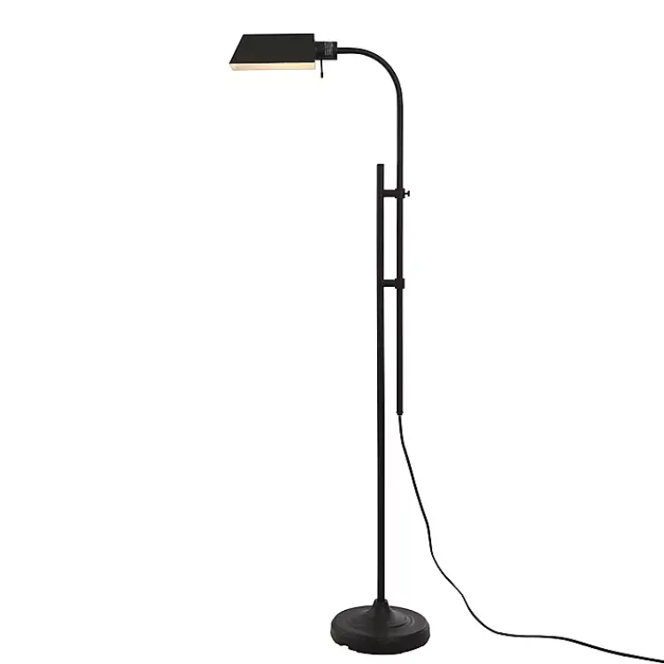 Kirklands Home Adjustable Height Pharmacy Floor Lamp Black Sale