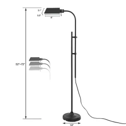 Kirklands Home Adjustable Height Pharmacy Floor Lamp Black Sale