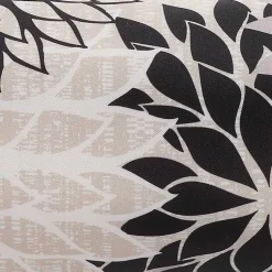 Kirklands Home and Beige Floral Outdoor Bolster Pillow Black Outlet