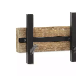 Kirklands Home Black and Brown 5-Hook Coat Rack Sale