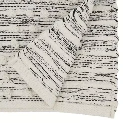 Kirklands Home and Cream Textured Diamonds Table Runner Black Best