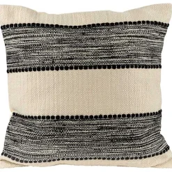 Kirklands Home Black and Cream Textured Indoor/Outdoor Pillow Online