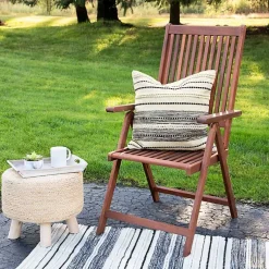 Kirklands Home Black and Cream Twisted Indoor/Outdoor Pillow Discount
