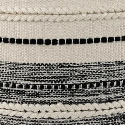 Kirklands Home Black and Cream Twisted Indoor/Outdoor Pillow Discount