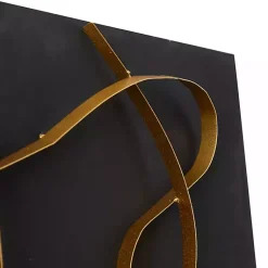 Kirklands Home Black and Gold Abstract Wall Plaque