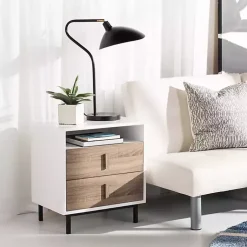 Kirklands Home Black and Gold Curved Neck Giselle Task Lamp New