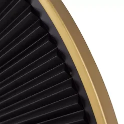 Kirklands Home and Gold Double Ribbed Wall Mirror Black Hot