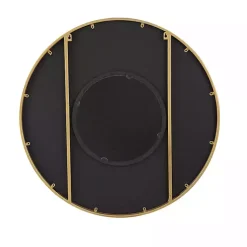 Kirklands Home and Gold Double Ribbed Wall Mirror Black Hot