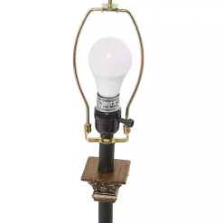 Kirklands Home and Gold Fleur De Lis Buffet Lamp Black Outlet