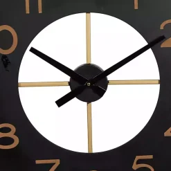 Kirklands Home Black and Gold Open Frame Axis Clock Outlet