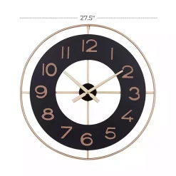 Kirklands Home Black and Gold Open Frame Axis Clock Outlet