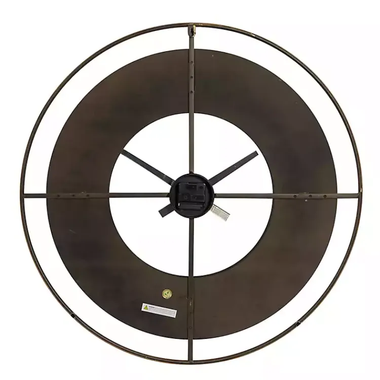 Kirklands Home Black and Gold Open Frame Axis Clock Outlet