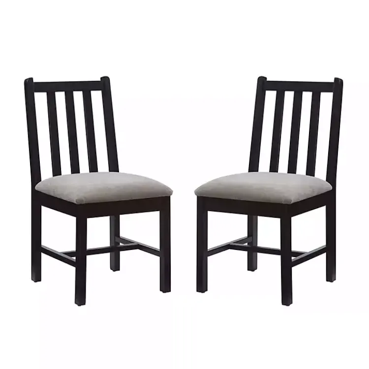 Kirklands Home Black and Classic Dining Chairs, Set of 2 Gray Sale