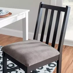 Kirklands Home Black and Classic Dining Chairs, Set of 2 Gray Sale