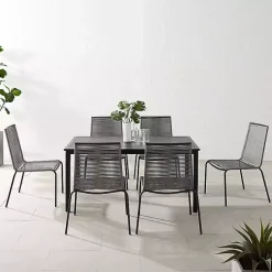 Kirklands Home Black and Gray Rope 7-pc. Outdoor Dining Set Discount