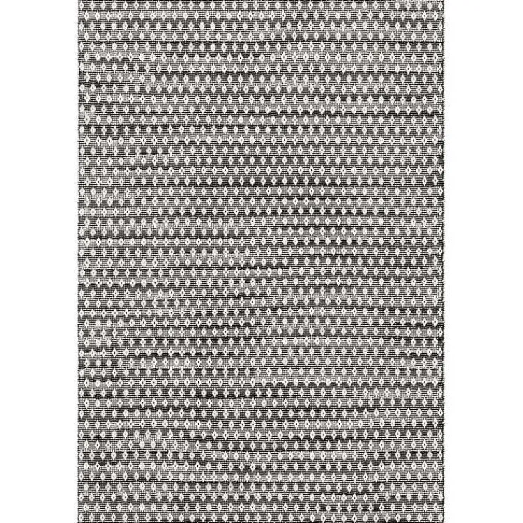 Kirklands Home Black and Ivory Dainty Diamond Area Rug, 5x8 Discount