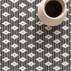 Kirklands Home Black and Ivory Dainty Diamond Area Rug, 5x8 Discount