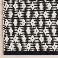 Kirklands Home Black and Ivory Dainty Diamond Area Rug, 4x6 Online