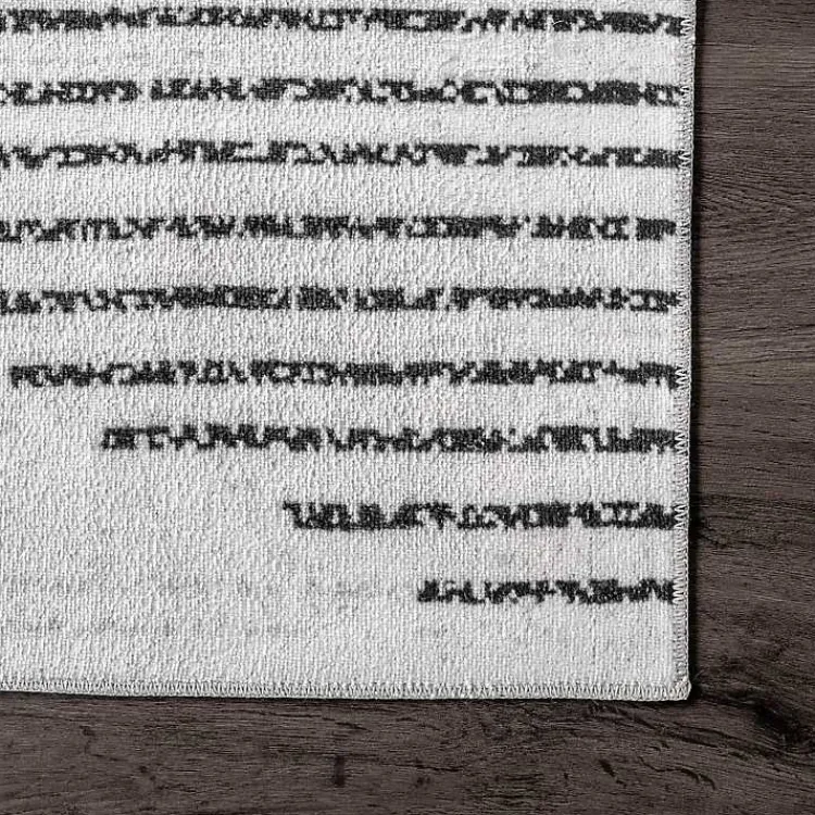 Kirklands Home Black and Ivory Diamond Washable Area Rug, 5x8 Online