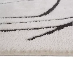 Kirklands Home Black and Ivory Monotone Geo Area Rug, 8x10 Sale