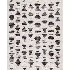 Kirklands Home Black and Ivory Tulum Geometric Area Rug, 8x10 Best