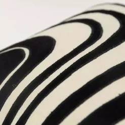 Pillows>Kirklands Home Black and Natural Wave Lumbar Pillow