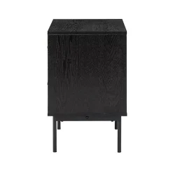Kirklands Home Black and Natural Wood 2-Drawer Nightstand Hot