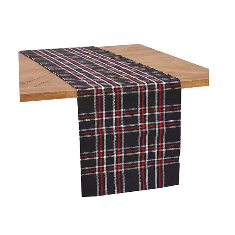 Christmas Dining & Entertaining>Kirklands Home and Red Plaid Table Runner Black