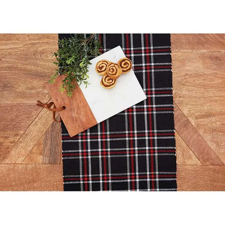 Christmas Dining & Entertaining>Kirklands Home and Red Plaid Table Runner Black