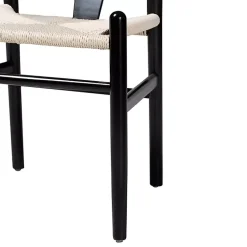 Kirklands Home and Tan Wishbone Dining Chairs, Set of 2 Black Best