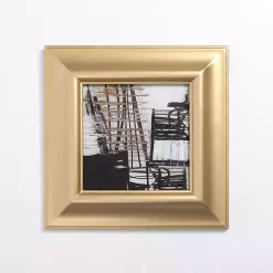 Kirklands Home Black and White Abstract I Gold Framed Art Print Discount