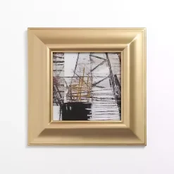 Kirklands Home Black and White Abstract II Gold Framed Art Print Discount