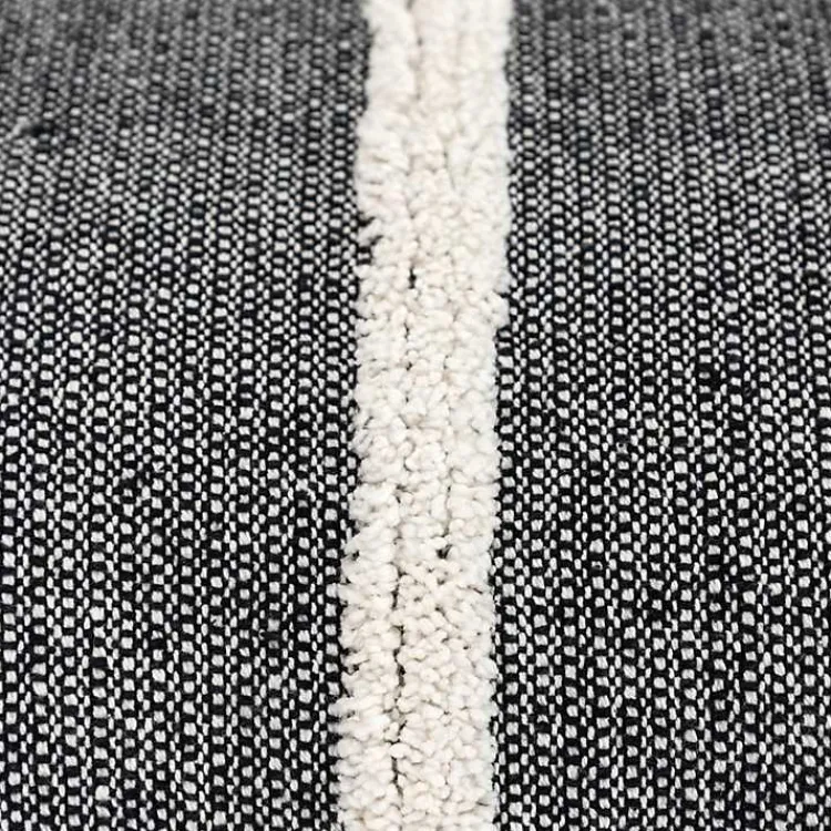 Pillows>Kirklands Home and White Artisanal Stripes Lumbar Pillow Black