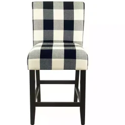 Kirklands Home Black and White Buffalo Check Counter Stool Discount