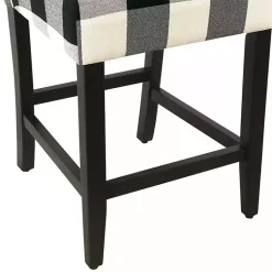 Kirklands Home Black and White Buffalo Check Counter Stool Discount