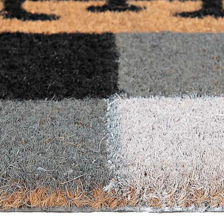 Kirklands Home Black and White Buffalo Check Doormat Discount