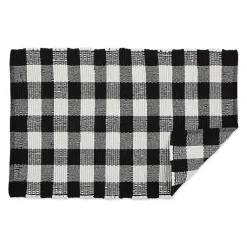 Kirklands Home and White Buffalo Check Accent Rug Black Online