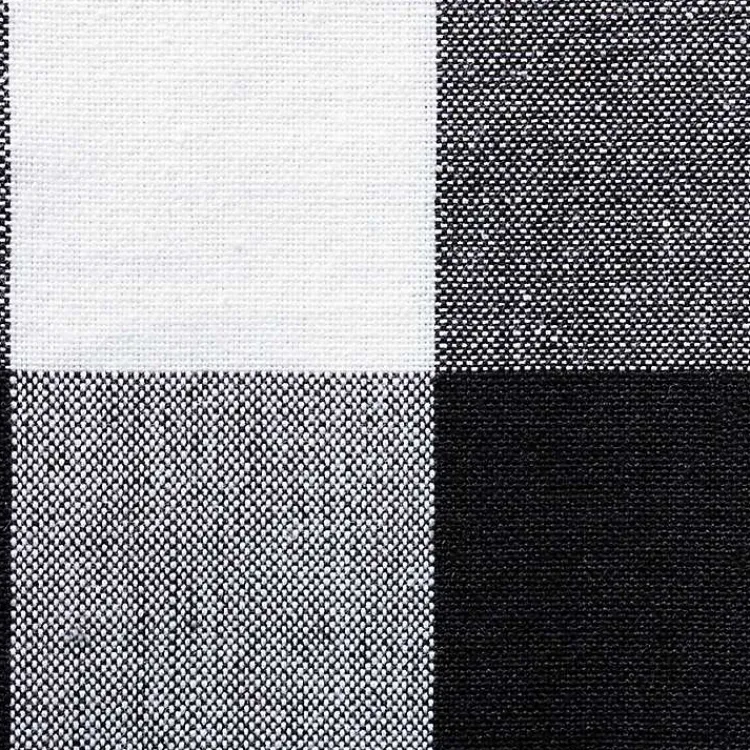 Kirklands Home and White Buffalo Check Napkins, Set of 6 Black New
