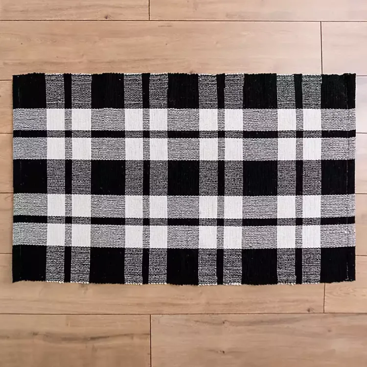 Kirklands Home Black and White Buffalo Check Scatter Rug Best