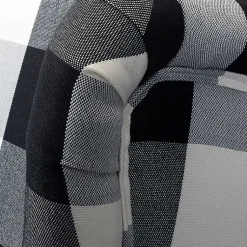 Kirklands Home Black and White Buffalo Check Recliner