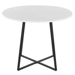 Kirklands Home Black and Canary Cosmo Round Dining Table White Sale