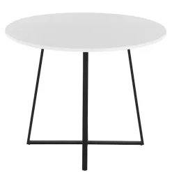 Kirklands Home Black and Canary Cosmo Round Dining Table White Sale