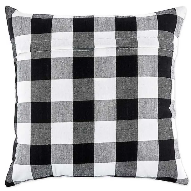 Pillows>Kirklands Home and White Checkered Pillow Covers, Set of 2 Black