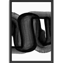 Kirklands Home Black and White Flow Bend Framed Canvas Art Print Best