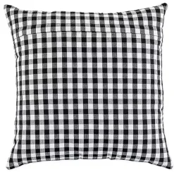 Pillows>Kirklands Home and White Gingham Pillow Covers, Set of 4 Black
