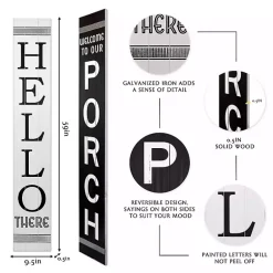 Kirklands Home Black and White Hello There Porch Board Discount