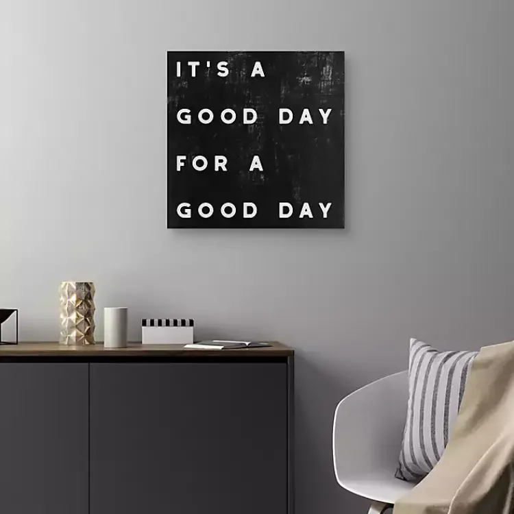 Kirklands Home Black and White It’s a Good Day Canvas Art Print Hot