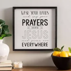 Kirklands Home Black and White Jesus and Germs Plaque Best
