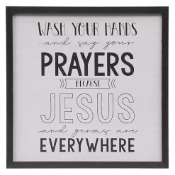 Kirklands Home Black and White Jesus and Germs Plaque Best