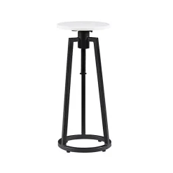 Kirklands Home Black and White Marble Adjustable Drink Table Best